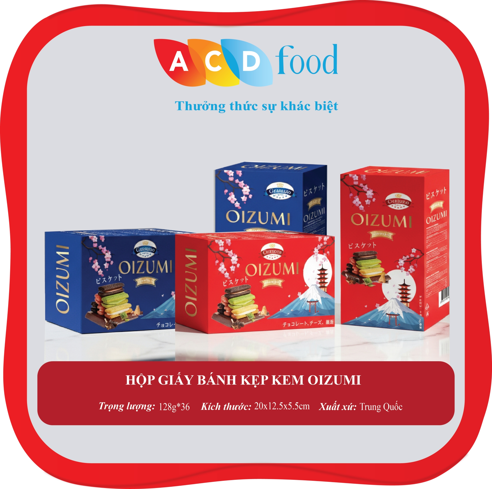 HỘP GIẤY BÁNH KẸP KEM OIZUMI